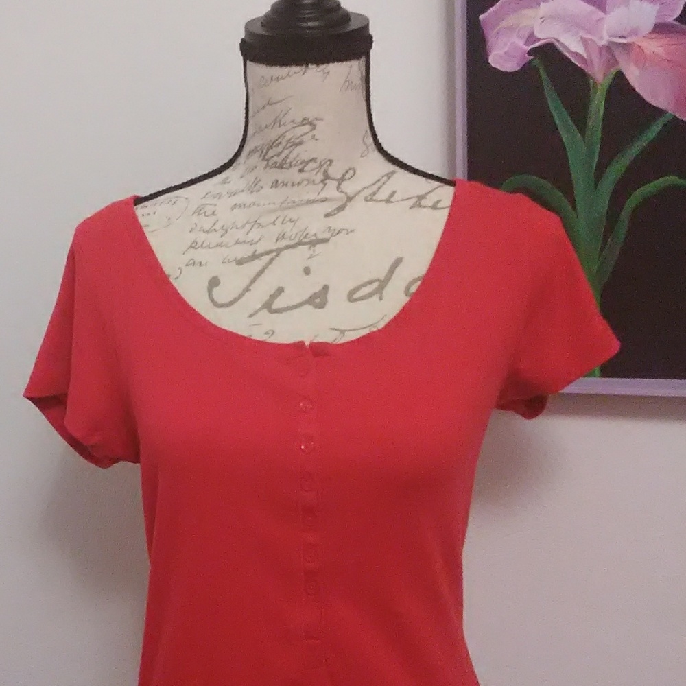 Button down tee top - Picture 2 of 3